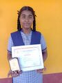 Varsha G S  of 10th standard won II nd place in Manjeshwara sub district Mathematics Presentation.