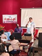 ചാന്ദ്രദിനാഘോഷ പരിപാടികളുടെ ഉത്ഘാടനം - ജോയി. വി, വാർഡ് മെംബർ