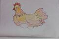 kunjezhuth of class 1 students: drawing of hen brooding by Dalwin 1c