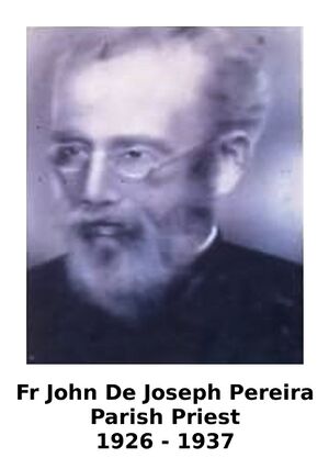 1926 -1937 Fr John De Joseph Pereira