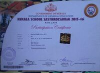 സംസ്ഥാനതല സ്റ്റിൽ മോഡൽ എ ഗ്രേഡ് (സോഷ്യൽ സയൻസ്)