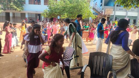 musical chair competition @onam celebration