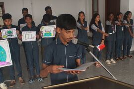 ആൽബിൻ വായനാദിന സന്ദേശം നൽകുന്നു