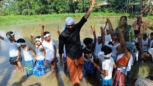 പഠന പ്രവർത്തനത്തിന്റെ ഭാഗമായി നെൽകൃഷിയുടെ വിവിധ ഘട്ടങ്ങൾ പഠിക്കാനായി കുട്ടികൾ ഞാറു നട്ടു.