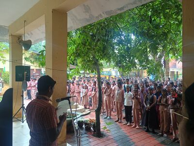 സയൻസ് ക്ലബ്ബിന്റെ നേതൃത്വത്തിൽ നടത്തിയ ചാന്ദ്രദിന സ്പെഷ്യൽ അസംബ്‌ളി.