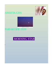 Morning star ---- അമൃത ഗേൾസ് എച്ച്.എസ്.പറക്കോട്