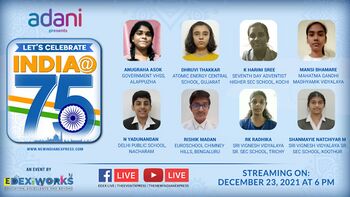 Indian Express selected 160  smart students  all over India for an online talk.Our student Anugraha Ashok has selected in it.
