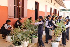 Veg6young farmers in vegetable gardon.JPG