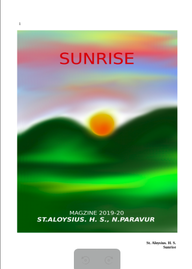 Sun Rise ---- സെന്റ് അലോഷ്യസ് എച്ച് എസ്സ് നോർത്ത് പറവൂർ
