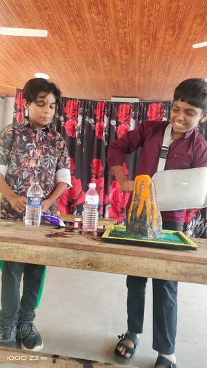 Science day experiment done by students at anakudy school