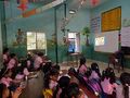 class room teaching with projector