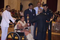 HONORED BY THE INDIAN PRESIDENT FOR THE BEST PROGRAM OFFICER