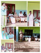 പ്രമുഖ വ്യക്തികൾ കുട്ടികളുമായി സംവദിക്കുന്നു.