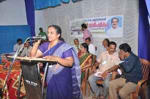 91 annual day panchayat president presiding over the function.JPG