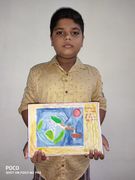 Abhinav V Nair with his picture